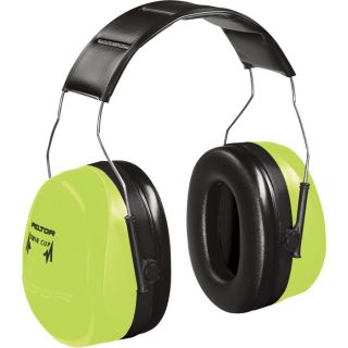 3M High Visibility Ear Protector   Green, NRR 30dB, Model H10A HV
