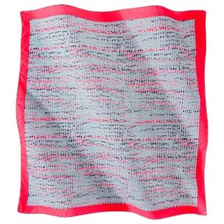 Dots with Coral Border Scarf   Pink