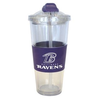 Boelter Brands NFL 2 Pack Baltimore Ravens No Spill Tumbler with Straw   22 oz