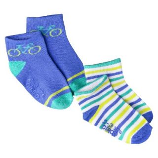 Circo Infant Toddler Boys 2 Pack Low Cut Socks   Blue Bike 6 12 M