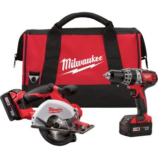 Milwaukee M18 Cordless Hammerdrill/Metal Saw Combo   2 Tool, Model 2698 22