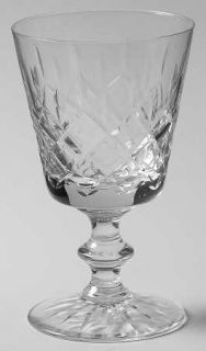 Lorraine Loc1 Wine Glass   Diamond Cuts On Square Bowl, Cut Foot