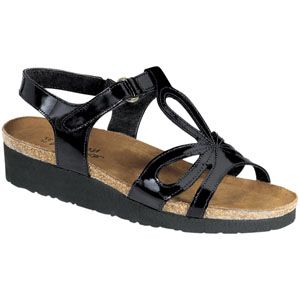 Naot Womens Rachel Black Patent Sandals, Size 42 M   4106 501