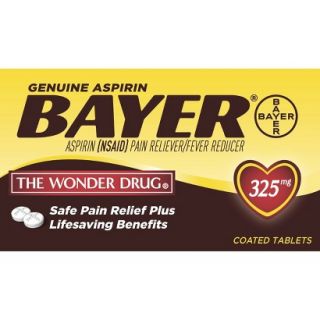 Genuine Bayer Aspirin 325 MG Tablets   100 Count