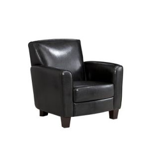 Club Chair Upholstered Chair Threshold Nolan Bonded Leather Club Chair   Black