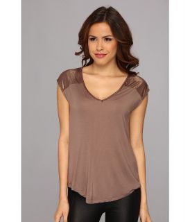 Tart Odela Modal W/ Foil Top Womens T Shirt (Taupe)
