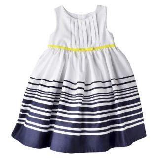 Just One YouMade by Carters Newborn Girls Stripe Dress   White/Navy NB
