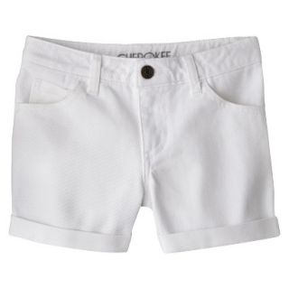 Girls Jeans Short   White Calibrated L