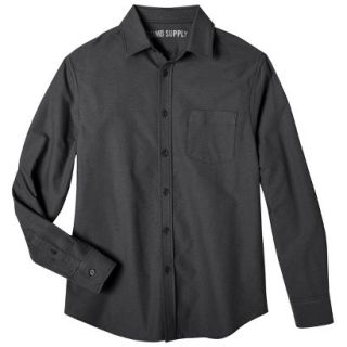 Mossimo Supply Co. Mens Long Sleeve Oxford Button Down   Ebony L