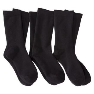 Merona Womens 3 Pack Casual Crew Socks   Black One Size Fits Most