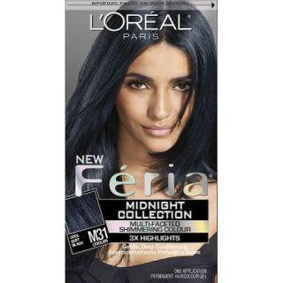 LOreal Feria Multi Faceted Shimmering Permanent Color   Cool Soft Black (M31)