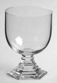 Baccarat Orsay Clear Water Goblet   Clear, Plain Bowl   Ridged Stem