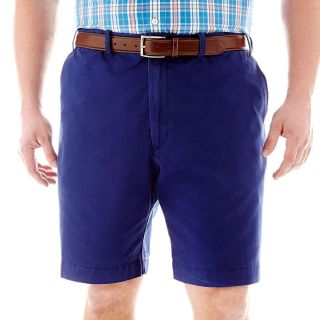 Izod Flat Front Twill Shorts Big and Tall, Blue, Mens