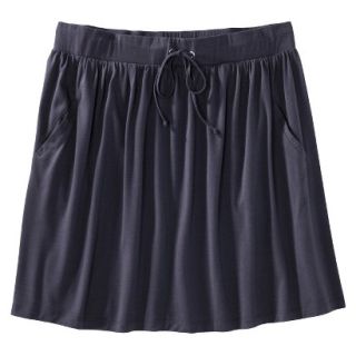 Merona Womens Plus Size Front Pocket Knit Skirt   Navy 3
