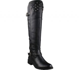 Womens Beston Elga 04   Black Faux Leather Boots