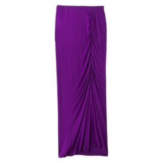 Mossimo Womens Drapey Knit Maxi Skirt   Fresh Iris XL
