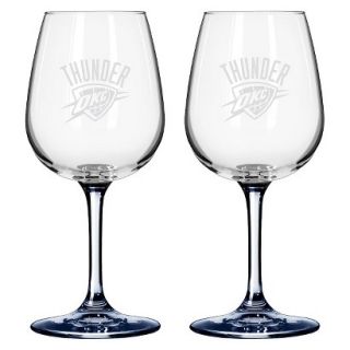 Boelter Brands NBA 2 Pack Oklahoma City Thunder Wine Glass   12 oz