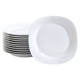 Gibson Caterer s Porcelain Salad Plate Set of 12   White