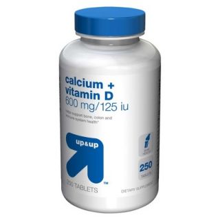 up&up Calcium + Vitamin D 600 mg/ 125 iu Tablets   250 Count