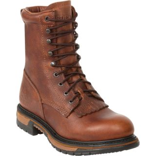Rocky Ride 8 Inch Lacer Western Boot   Brown, Size 8, Model 2722