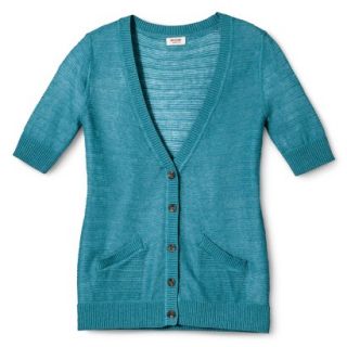 Mossimo Supply Co. Juniors Short Sleeve Cardigan   Turquoise XS(1)