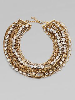 ABS by Allen Schwartz Jewelry Glass Bib Necklace   Gold
