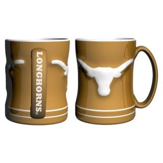 Boelter Brands NCAA 2 Pack Texas Longhorns Sculpted Relief Style Coffee Mug  
