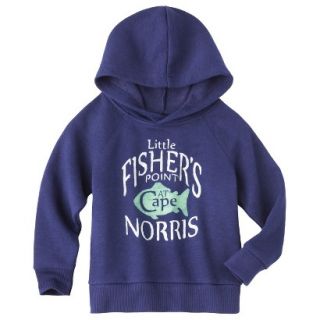 Cherokee Infant Toddler Boys Hooded Fishers Point Sweatshirt   Oxford Blue 5T
