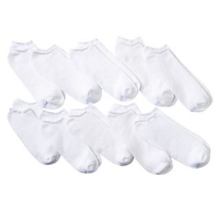 Hanes Girls Basic No Show Socks   White L
