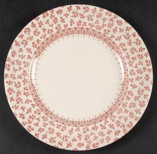 English Ironstone Provence Red Salad Plate, Fine China Dinnerware   Red Flowers