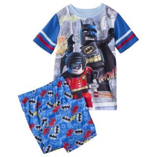 The Lego Movie Batman and Robin Boys 2 Piece Short Sleeve Tee and Pant Pajama
