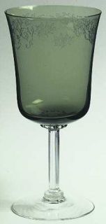 Fostoria Cameo Green Water Goblet   Stem #6123, Etch #28,Green