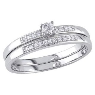 Tevolio 0.2 CT.T.W. Round Diamond Prong Set Wedding Ring in 10K White Gold (GH