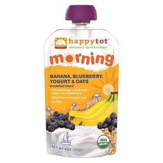 Happy Tot Organic Food Pouch   Banana, Blueberry, Yogurt, & Oats 4oz (16 Pack)
