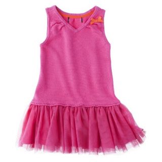 Infant Toddler Girls Sleeveless Knit Tutu Dress   Pink 18 M