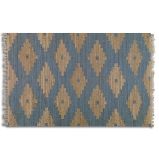 Asmae Blue Hemp Rug (5 X 8)