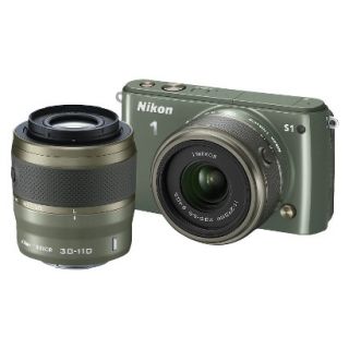 Nikon 1 S1 10.1MP Digital Camera with 11 27.5mm and 30 110mm Lenses   Khaki
