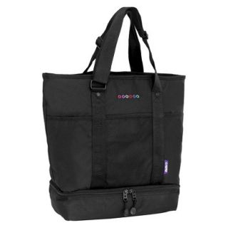 JWorld Elaine Tote with Lunch Compartment, Black