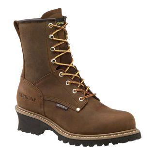 Carolina Waterproof Logger Boot   8 Inch, Brown, Size 8 Extra Wide, Model CA8821