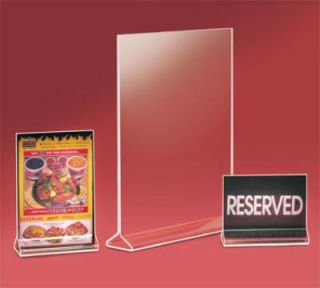 Cal Mil Displayettes Card Holder, 4 in x 8 in H, Standard, Clear Acrylic