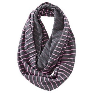 Mossimo Supply Co. Jersey Knit Pink Striped Infinity Scarf   Gray