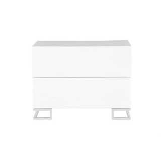 Pangea Home Hunter 2 Drawer Nightstand BBT 0505 Finish White