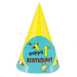 Dr. Seuss 1st Birthday Cone Hats