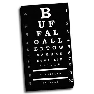 Buffalo Inspired Eye Chart Wall Art