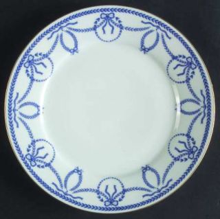Faberge Cheverny Blue Salad Plate, Fine China Dinnerware   Blue  Laurel & Wreath