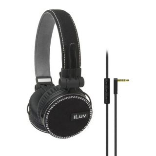 iLuv ReF Deep Bass Canvas On Ear Headphones   Black