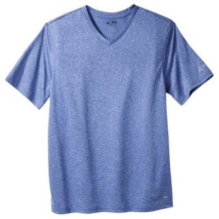 C9 by Champion Mens Advanced Duo Dry V  Neck Tee   Blue Heather XL