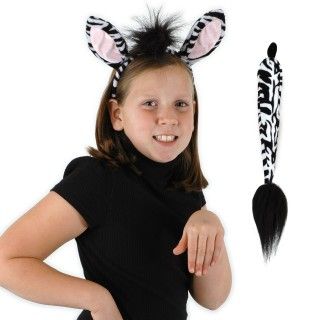 Zebra Ears and Tail Kit