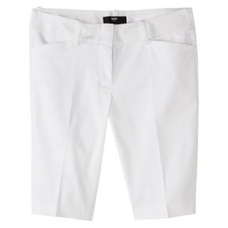 Mossimo Petites 10 Bermuda Shorts   White 16P