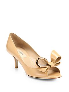 Valentino Couture Patent Leather Bow Pumps